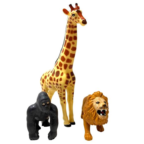 Learning Resources Jumbo Animals Giraffe Lion Gorilla - Picture 1 of 8